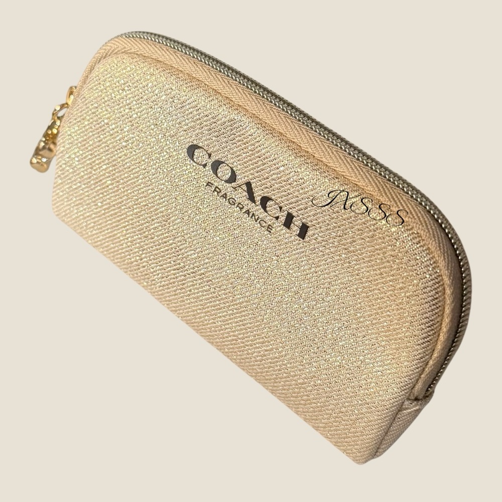 Sparkly Gold-Beige Coach Beauty Mini Coin-Pouch/Fragrance SET - Picture 3 of 15